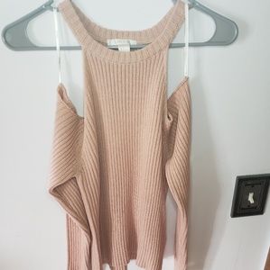 Baby Pink Shoulder Cut Off Longsleeve